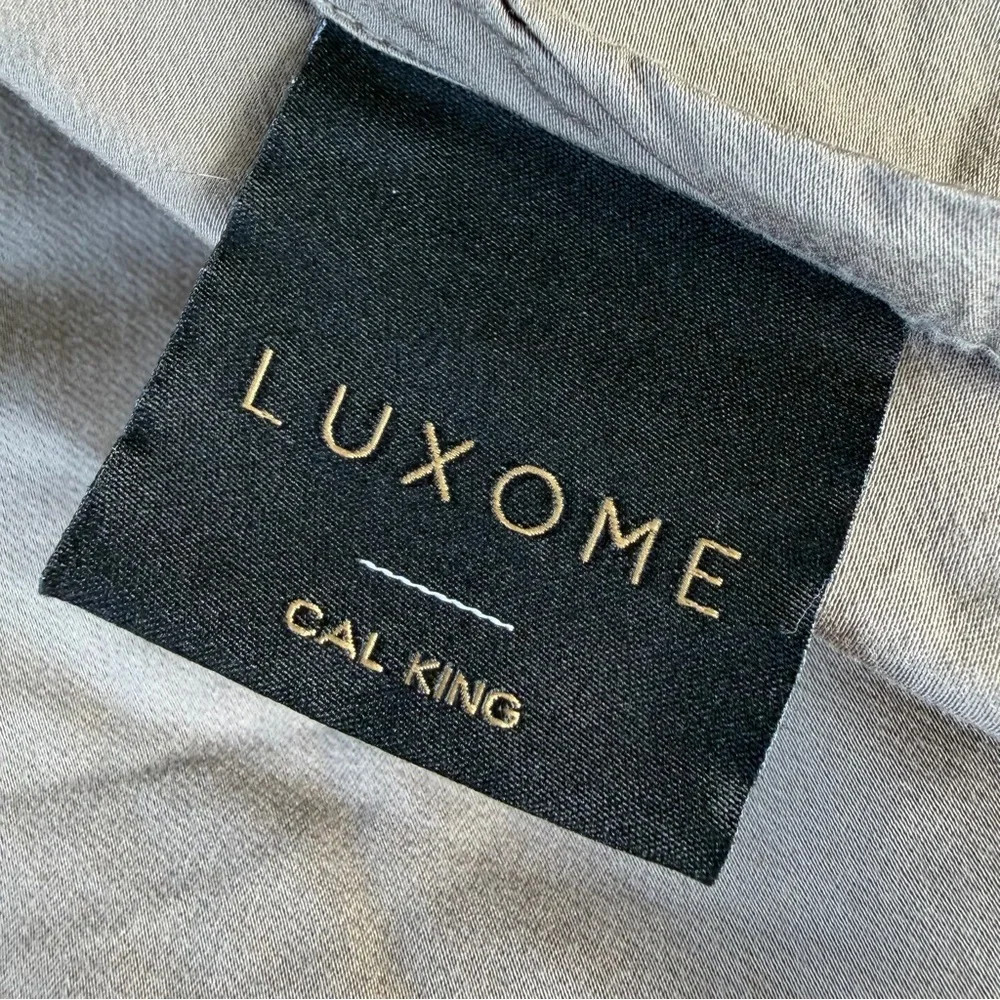 Luxome Cooling Viscose Bamboo 2-Piece Sheet Set Truffle Brown Cal King GUC READ